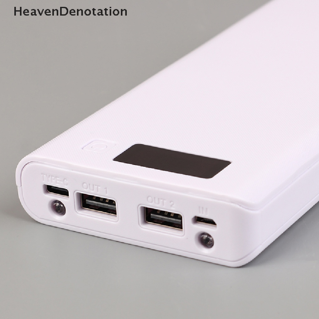 [HeavenDenotation] 8x18650 DIY Power- Bank Box Untuk CASE Dual USB Charger Untuk w/Lampu LED HDV