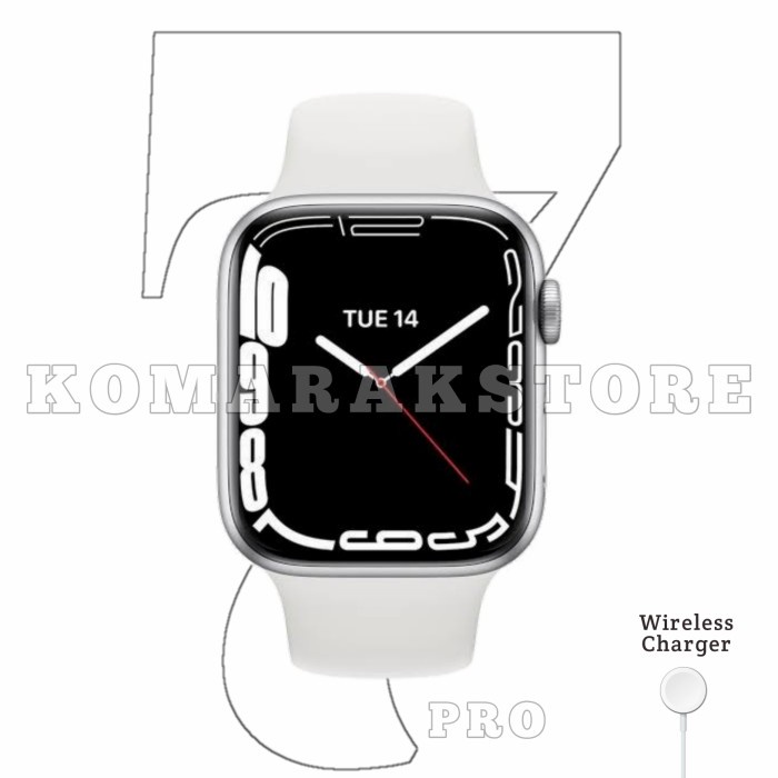 Smartwatch IWO 7 PRO Komarakstore - Silver 44MM Berkualitas