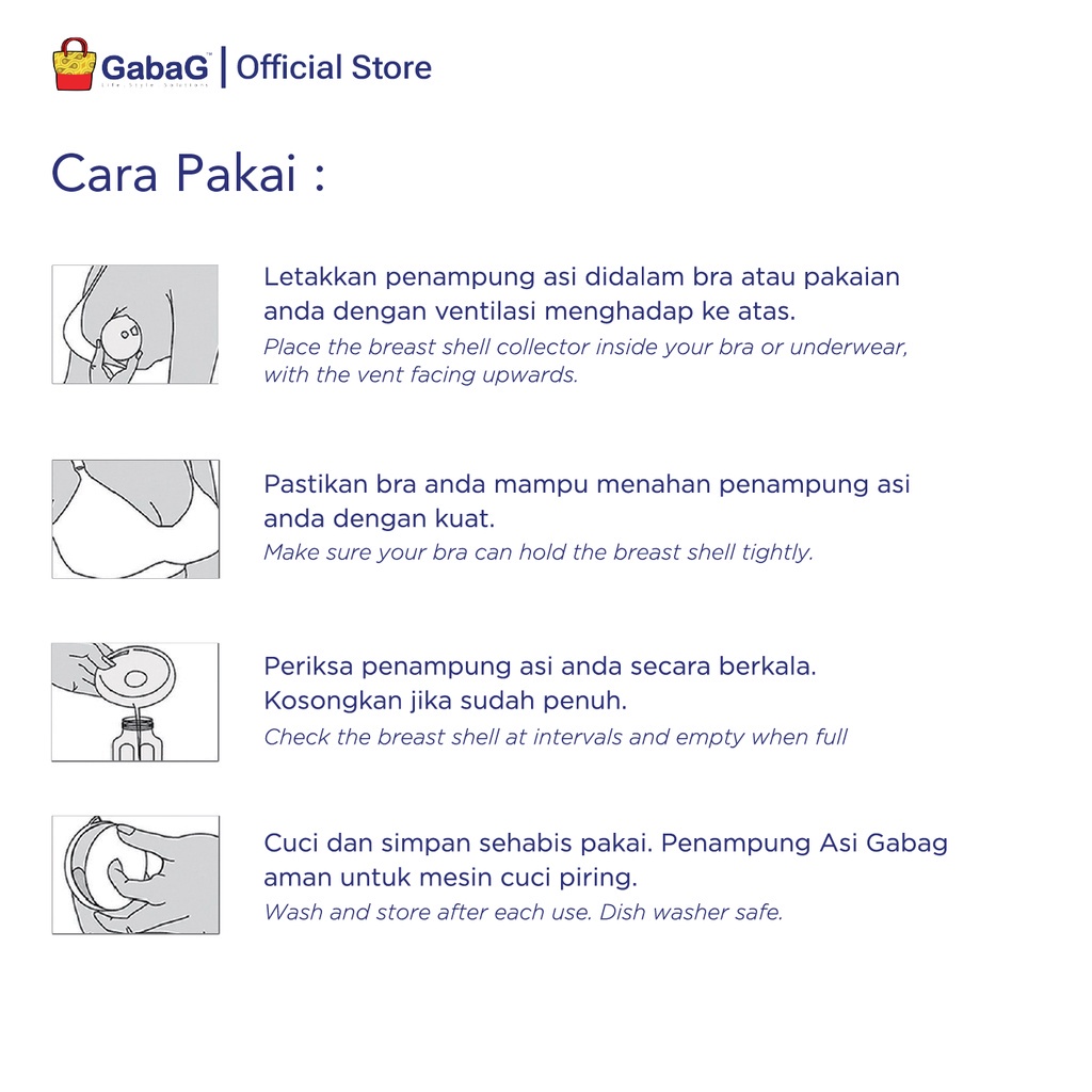 Gabag - Breastmilk Shells Isi 2 Pcs