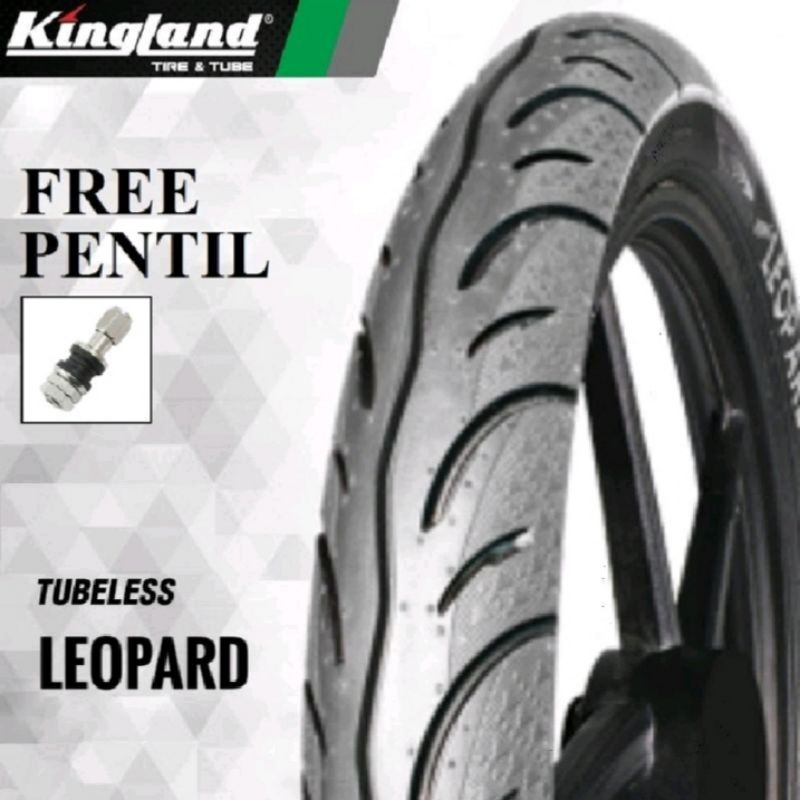 Ban Tubeless Kingland 80/90-17 Leopard Ban Luar Motor Bebek Ring 17