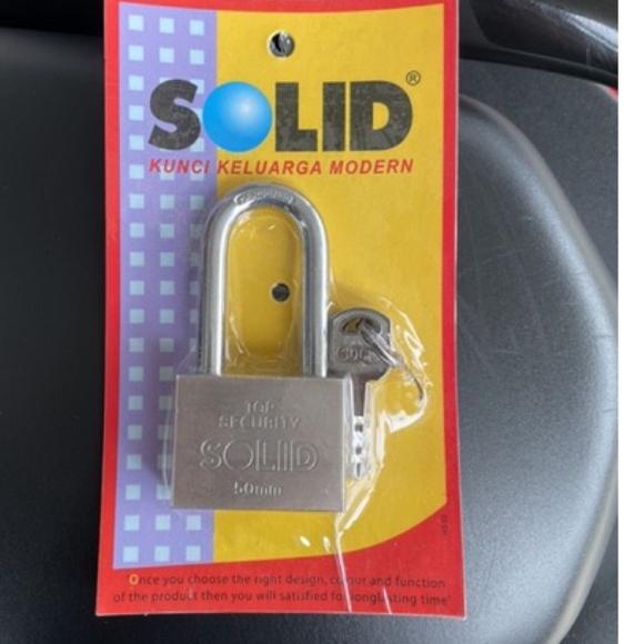 ♧ Promo Gembok solid 809L 50 mm/ gembok 50 mm solid 809 keher panjang/ solid gembok 50 mm 809 L,gemb
