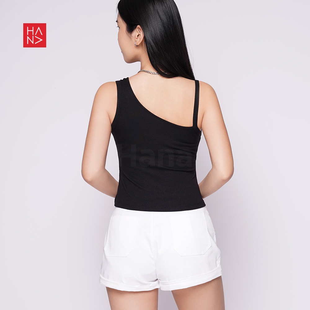 Hana Fashion - Salsa Asymetric Tank Top Rajut Knit Wanita [S - XL] - TT058