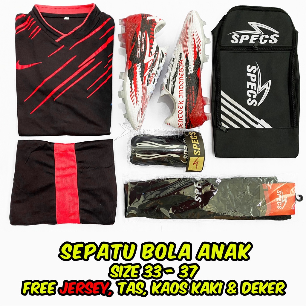 BELI SEPATU BOLA  GRATIS SETELAN JERSEY,TAS,KAOS KAKI & DEKER. SEPATU BOLA ANAK, REMAJA & DEWASA. Se