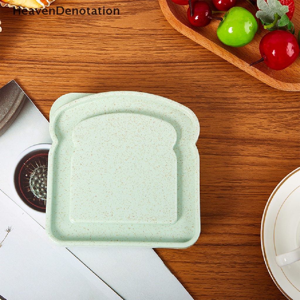 [HeavenDenotation] 1pc Wadah Sandwich Plastik Dengan Tutup Reusable Food Storage Lunch Box HDV