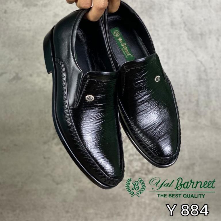 STOK TERBATAS Sepatu Pantofel Pria Sepatu Pantopel Formal Hitam Kerja Pesta Kulit Asli Pentopel Yal 