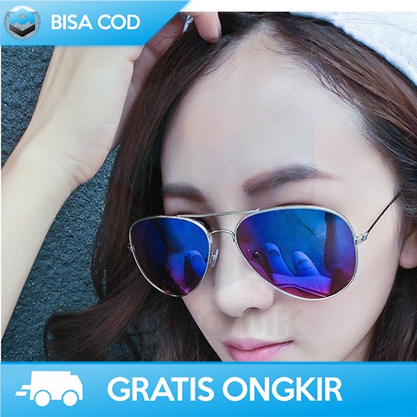 SUNGLASSES UNISEX PRIA WANITA KACAMATA HITAM FASHIONABLE ANTI SINAR UV