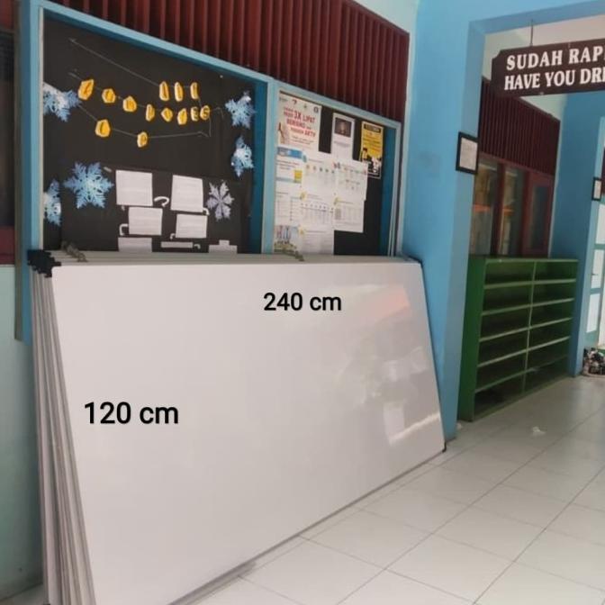 

Whiteboard Sekolah 120 x 240 cm Papan tulis sekolah