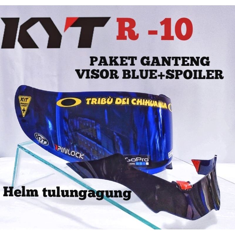 Kaca visor Flat Visor kyt Rc7 R10 k2rider Iridium gold plus spoiler kyt RC7 kyt k2rider Plus stiker Visor