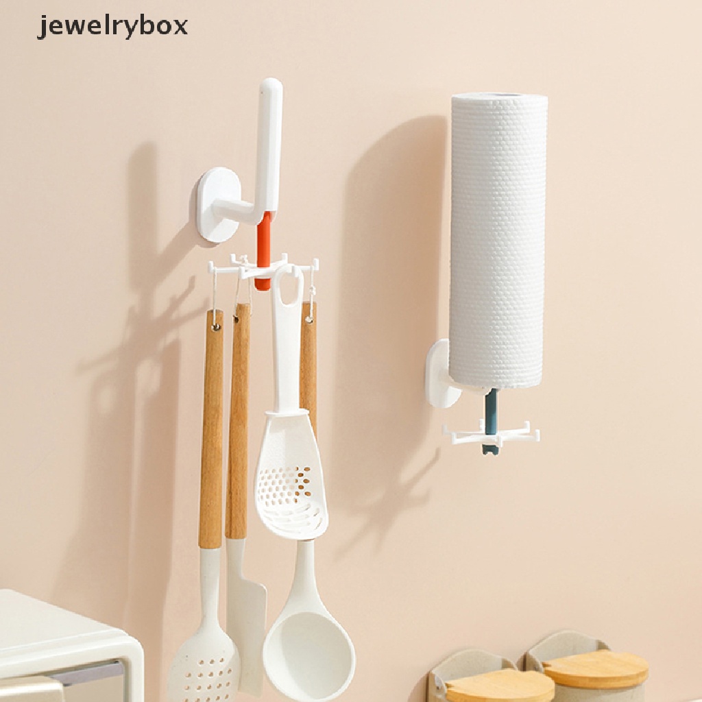 [jewelrybox] Rotag Hooks Aksesoris Dapur Dapat Diputar 360derajat Rak Penyimpanan Gantungan Rumah Tangga Kamar Mandi Dinding Dipasang Kunci Kait Organizer Butik