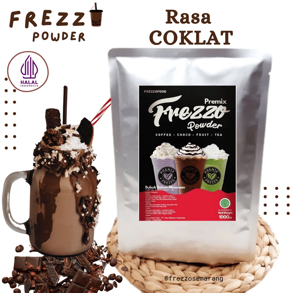 1 KG FREZZO POWDER RASA COKLAT ORIGINAL| BUBUK MINUMAN RASA | POWDER DRINK | BOBA BROWN SUGAR |