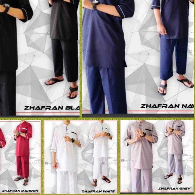 Ω set Zhafir zhafran KOKO PANJANG JUMBO SETELAN BAJU MUSLIM PRIA Setelan baju Koko Pakistan kurta ○