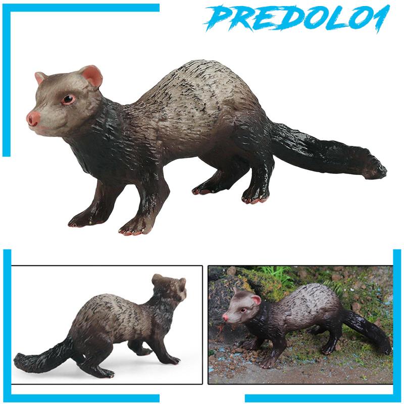 [Predolo1] Figur Mainan Edukasi Sains Figur Ferret Untuk Dekorasi Desktop