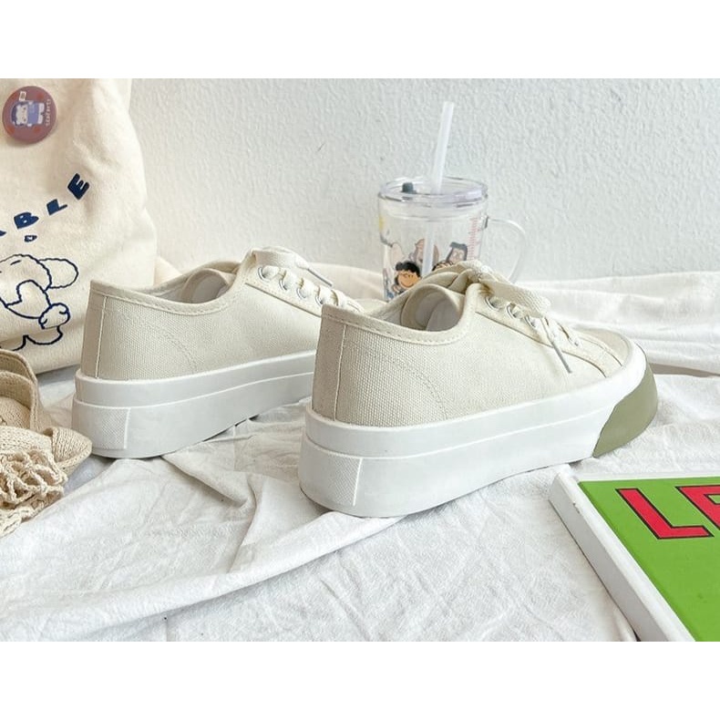 SHOEGALLERY LV0151 &quot;FREE BOX&quot; Sneakers Sepatu Wanita Bahan Kanvas Import