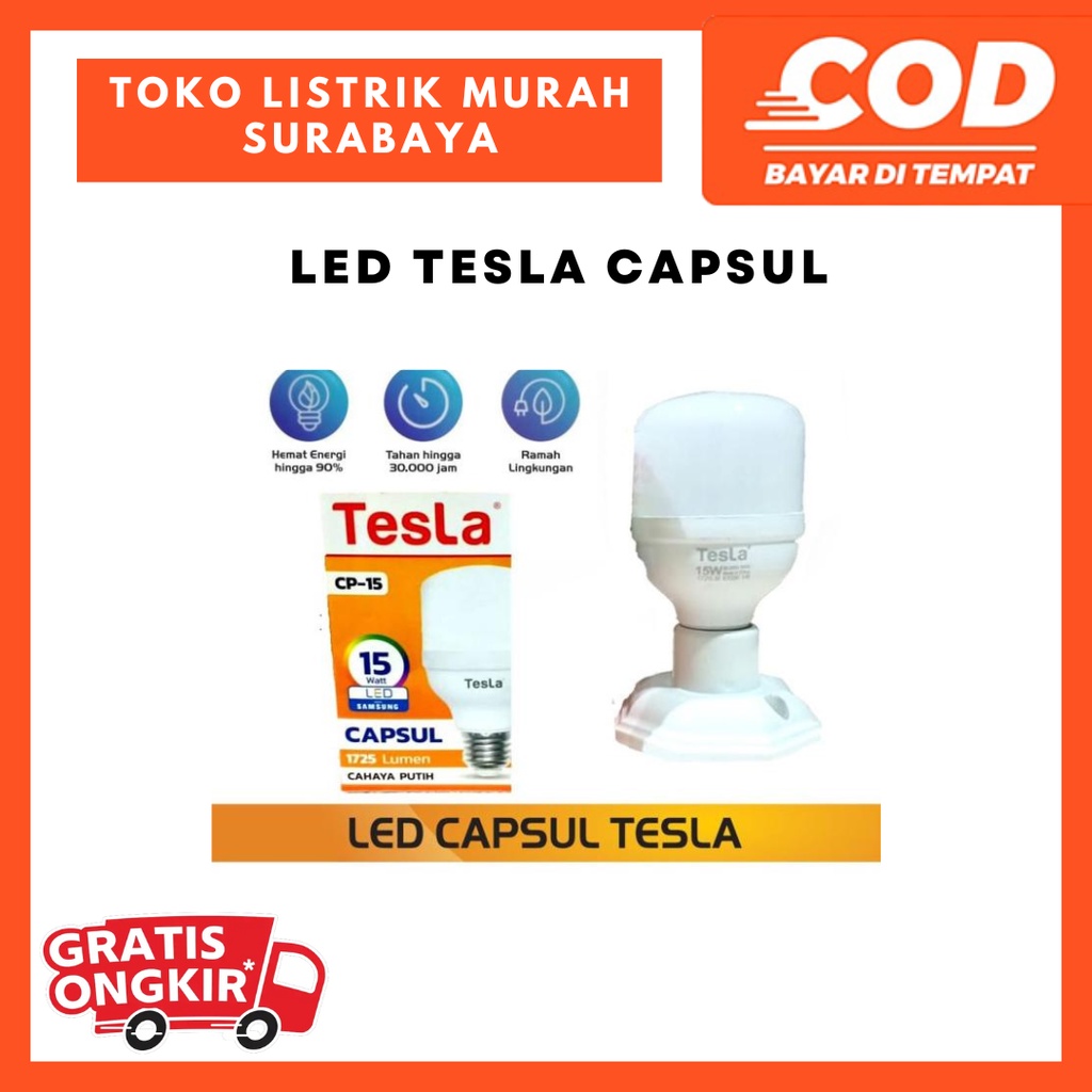 LED Tesla Capsul/ Lampu Bohlam LED
