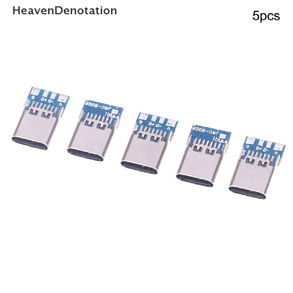 [HeavenDenotation] 5pcs Kawat Las Tipe-C 14P Dengan Papan PCB Charging Data Line Kepala Wanita HDV