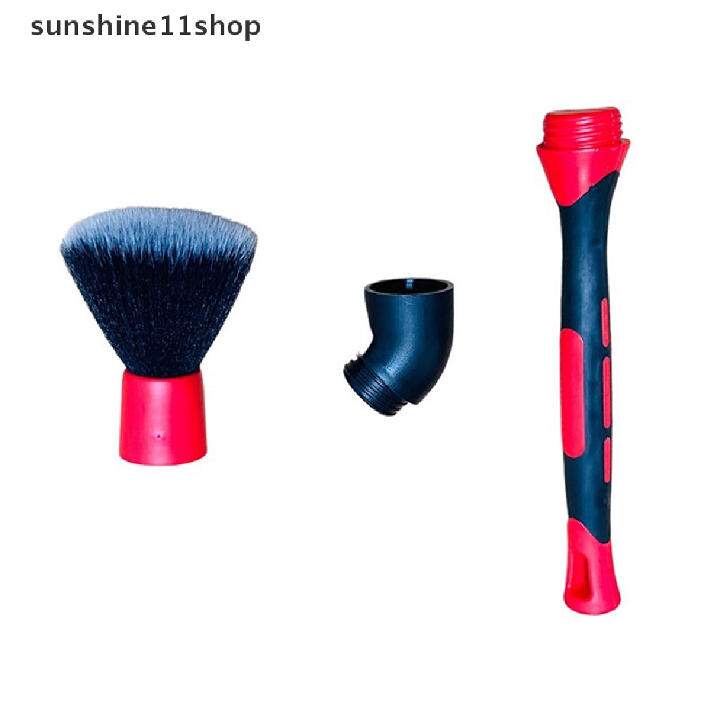 Sho 1Pc/Set Car Wash Brush Kit Removable Alat Pembersih Mobil Dashboard Rim Brush Head Car Detail Els Brush Auto Alat Pembersih Mobil N