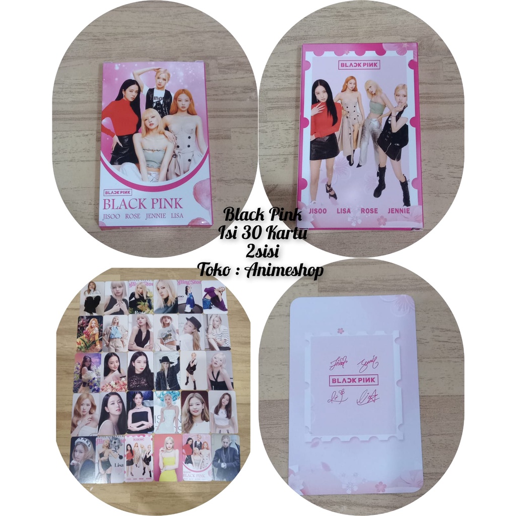 lomo card / kartu lomo / foto black pink jiso lisa rose jennie
