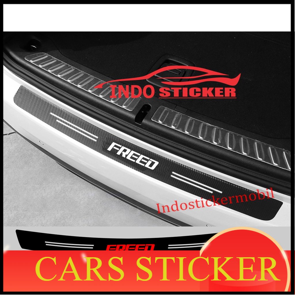 STICKER MOBIL FREED STICKER KARBON 3D PELINDUNG PIJAKAN BUMPER BAHASI MOBIL HONDA FREED