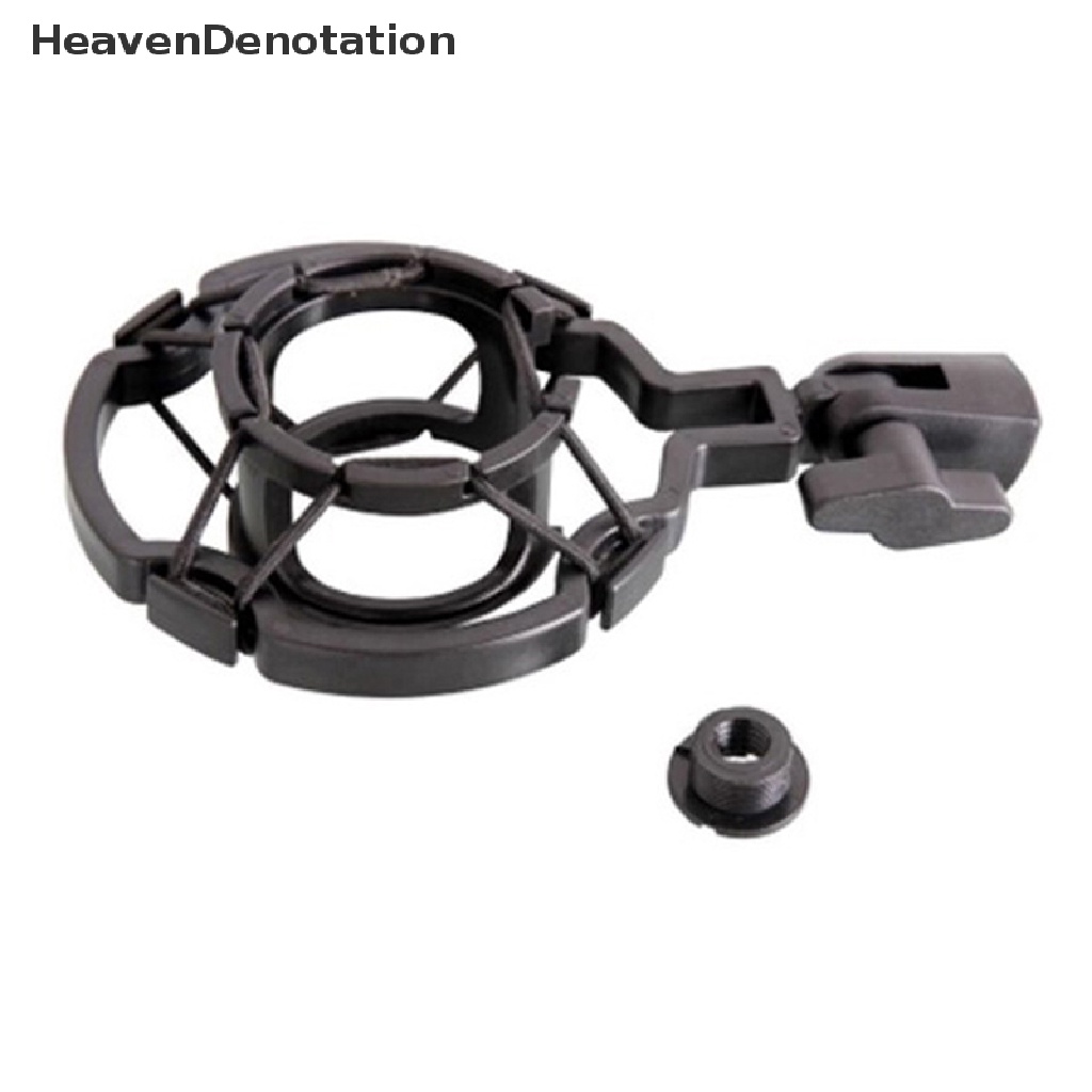 [HeavenDenotation] Universal Profesional Kondensor Microphone Mic Shock Mount Holder Studio Rekaman Untuk Diaphram Besar Mic Klip Hitam HDV