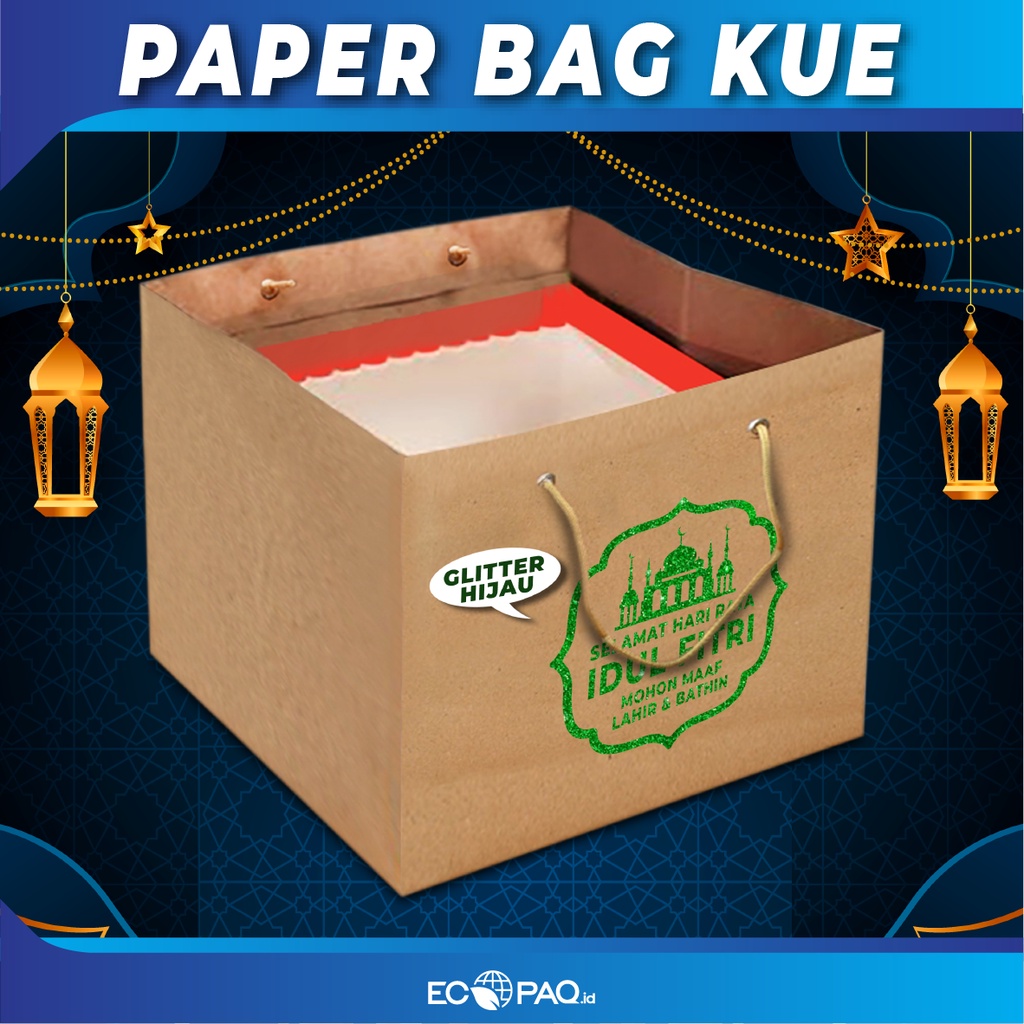 

Paper Bag Kue Cake Box | KRAFT COKLAT - Lebaran Idul Fitri (10 pcs)