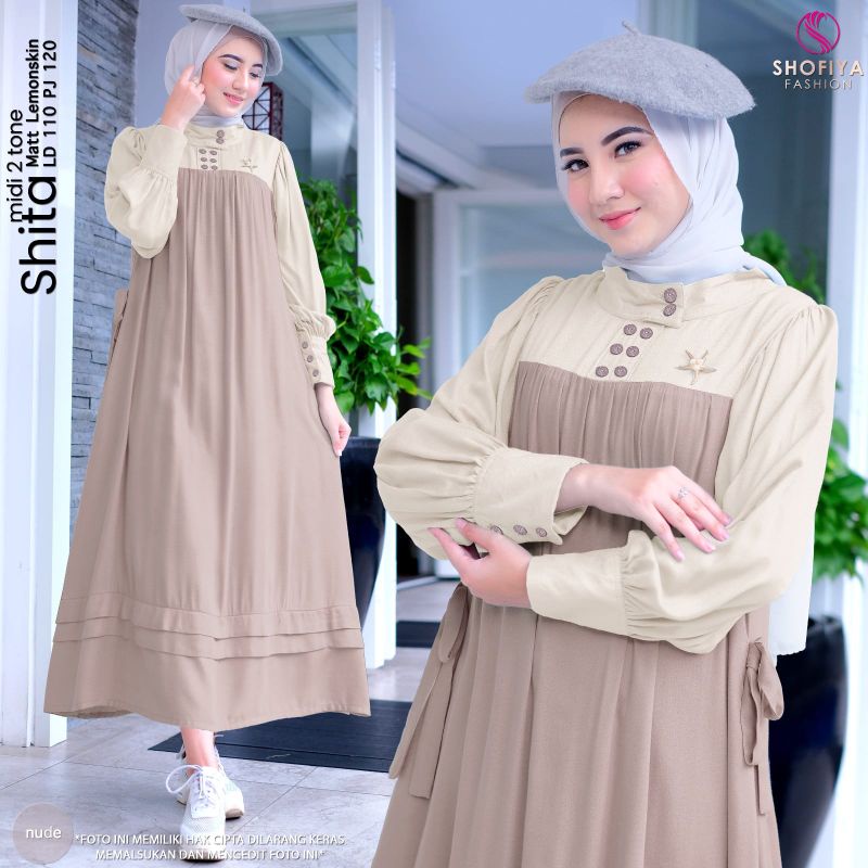 &quot;New ANABIA, PURNAMA&quot;,TYAS, SANDRA,SHITA &quot;Midi Dress Wanita Muslim by Ori Shofiya