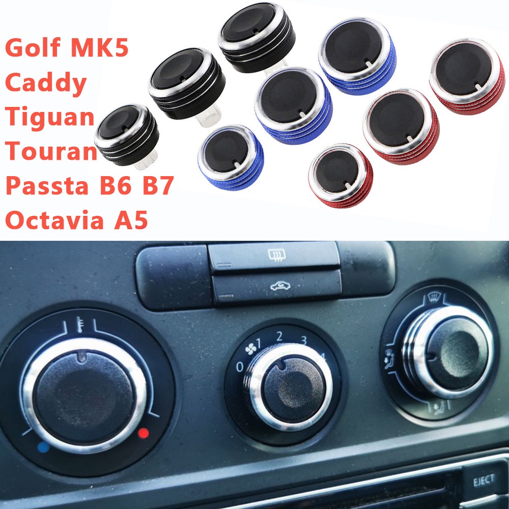 Knop AC Mobil AC Tombol AC Knob Cover Untuk Volkswagen VW Golf5 MK5 Jetta Tiguan Touran Passta B6 B7 3C Untuk Skoda Octavia A5