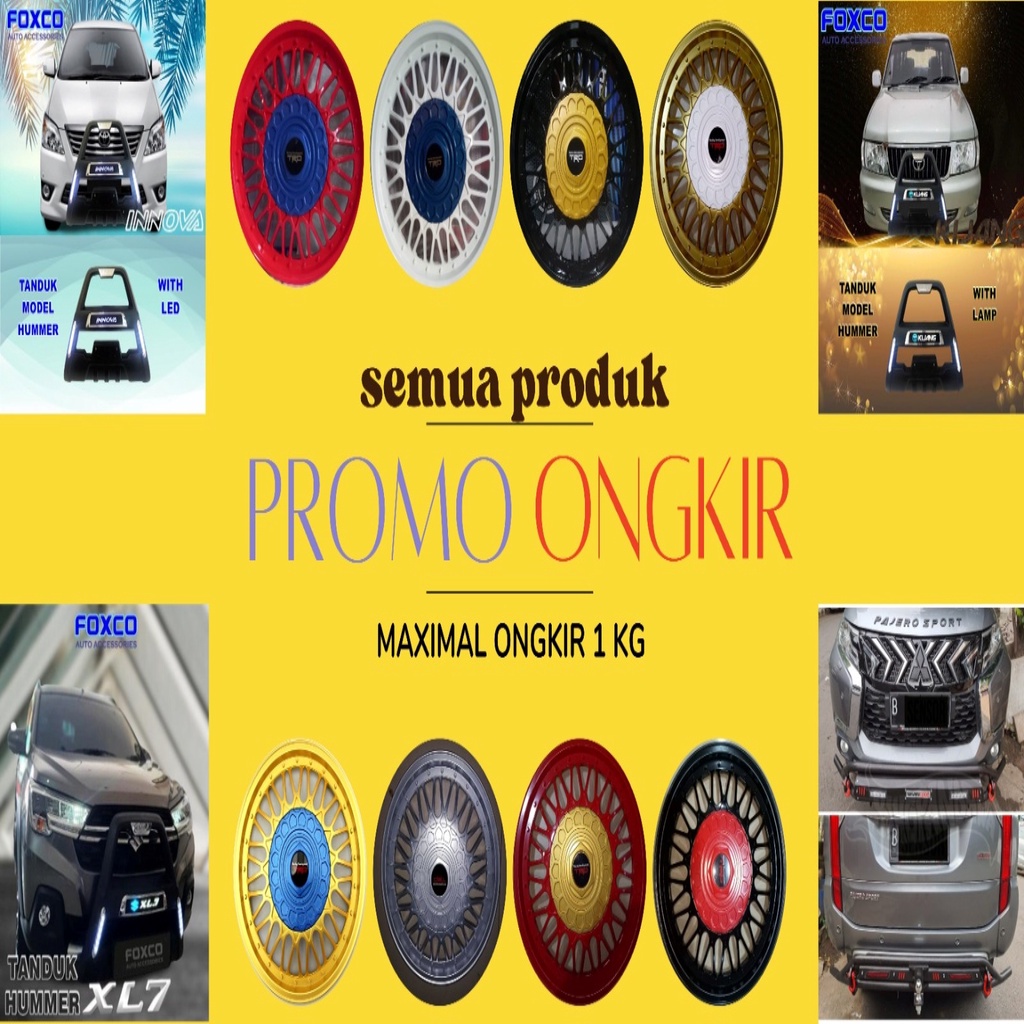 PROMO ONGKIR MAX 1 KG - TAHU- PROMO   Pengaman Depan Kijang Kapsul Tanduk Depan With 2 DRL - Tanduk 