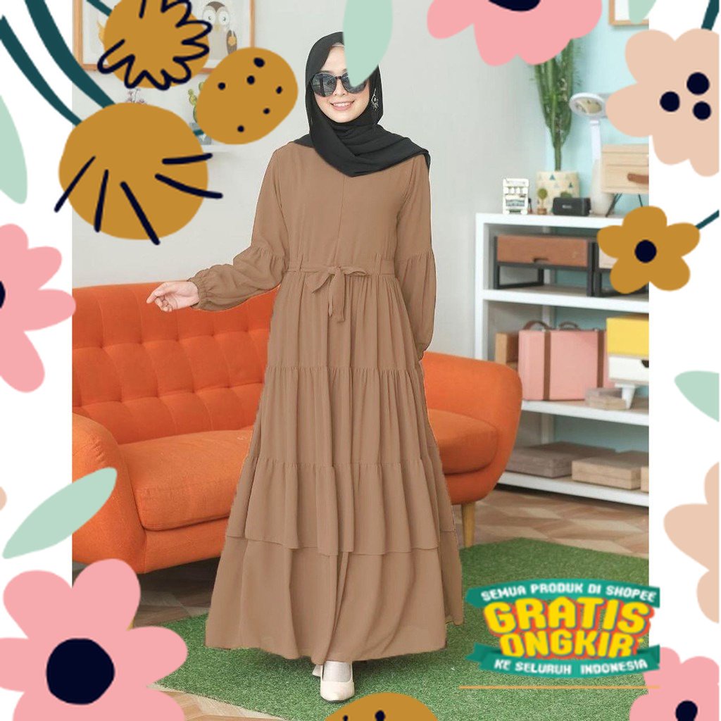 Belani Dress | Gamis Maxy Maxi Polos Remaja Outfit Muslim Wanita / baju nagita