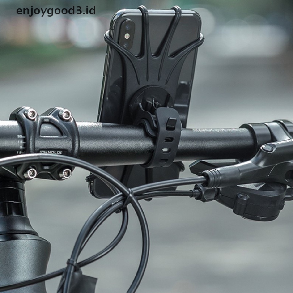 【 Rready Stock 】 360 Rotatable Silicone Bicycle Phone Holder Balance Car Motorcycle Stand GPS Support For Iphone 11 Xiaomi 10 Huawei P40 （ ID ）