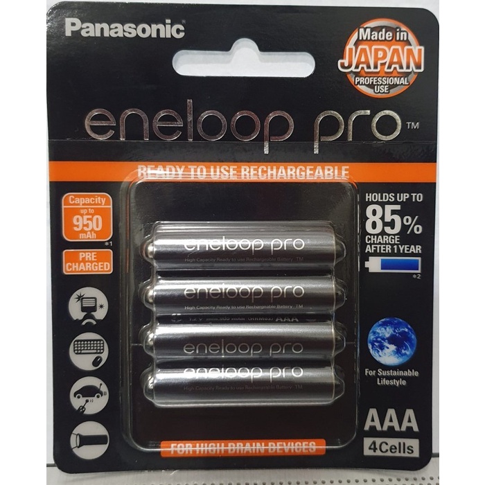 Panasonic Baterai ENELOOP PRO AAA 950mAh Bp4 Berkualitas Original