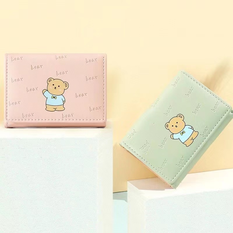 ♥DPS829♥ Dompet Cetak Wanita Cantik Dompet Mini Lipat Tiga Kali Lipat Portabel  Dompet Wanita Impor Murah Ldeal Untuk Dibawa Sehari-Hari Dan Pemberian Hadiah D247