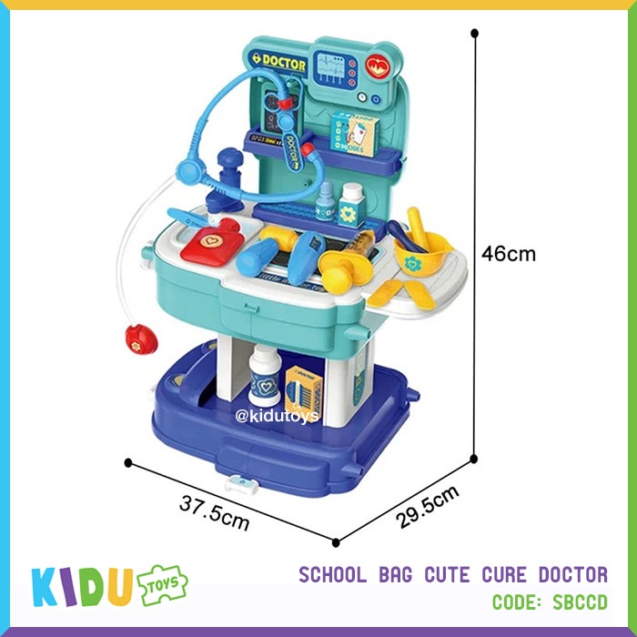 Mainan Anak Laki Laki Dokter Medical Tas Sekolah / School Bag Cute Cure Doctor Kidu Toys