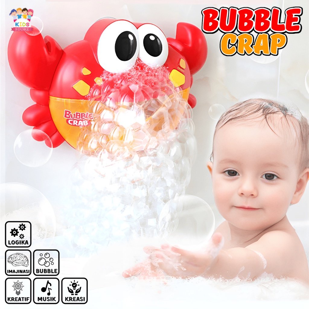 Bubble Crab Mainan Mandi Bayi | Pembuat Busa | Mainan Anak 2 Tahun | Perempuan | Laki Laki Terbaru