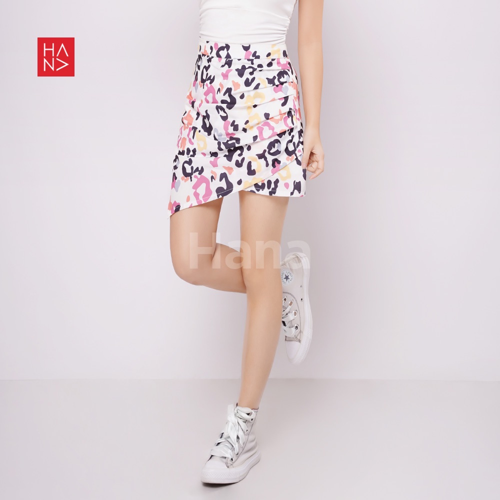 HanaFashion JKT - Shireen Colorful Printing Wrap Skirt Wanita - SK126