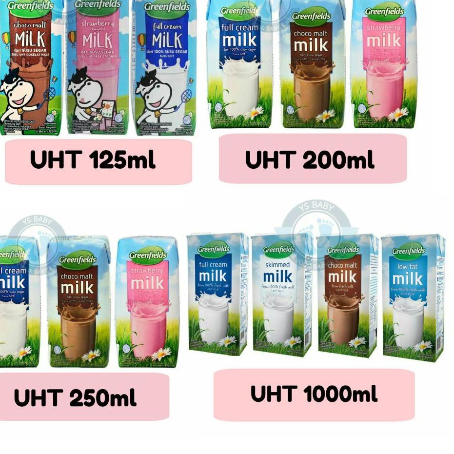 

➮ UHT Greenfields 200ml Perkarton isi 24 Greenfield ➥