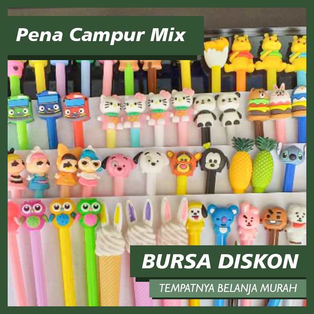 

1 Pcs Pena Campur / Mix Bolpen Pulpen Ballpoint Pen Random