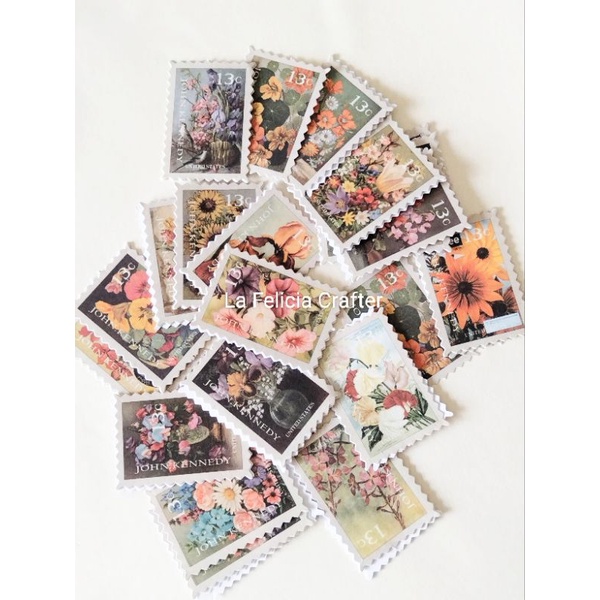 

Stamps Vintage Little Postman Sticky Paper Untuk Deco Retro Stationery