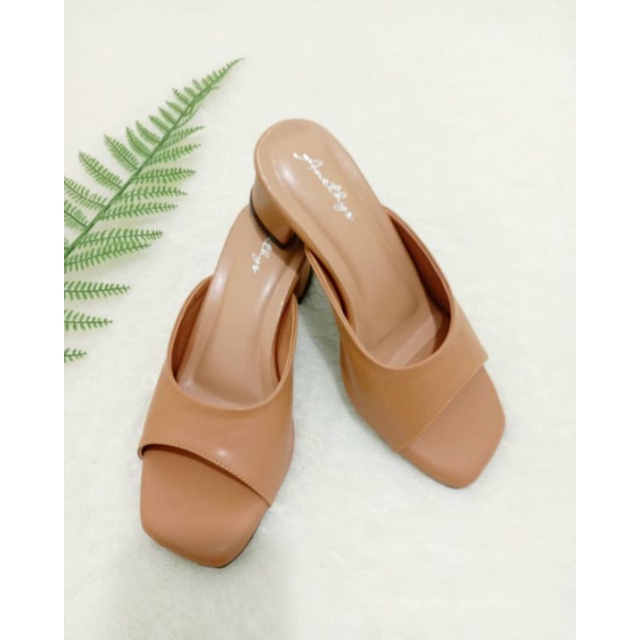 Hak tahu tinggi 3cm terbaru MULES ZAFIRA