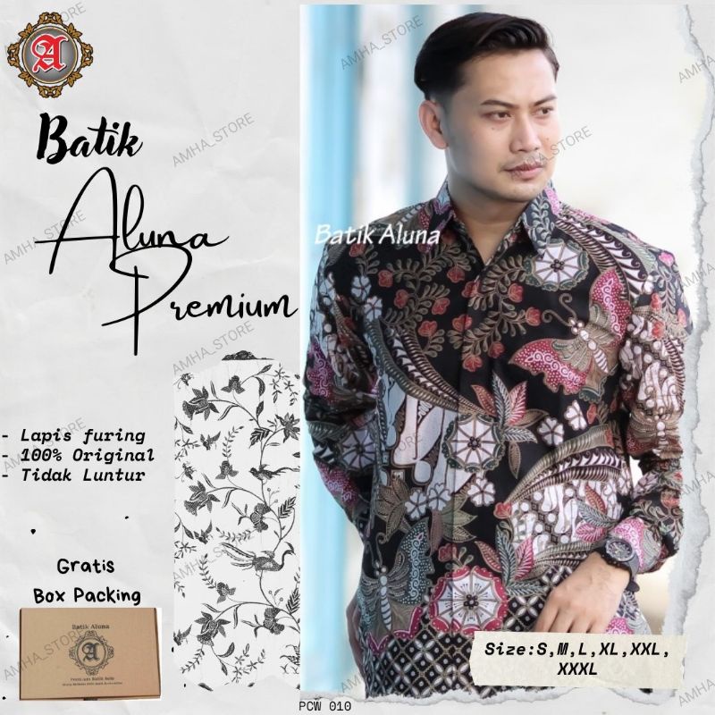 Batik Pria Lengan Panjang Baju Batik Aluna PCW 010