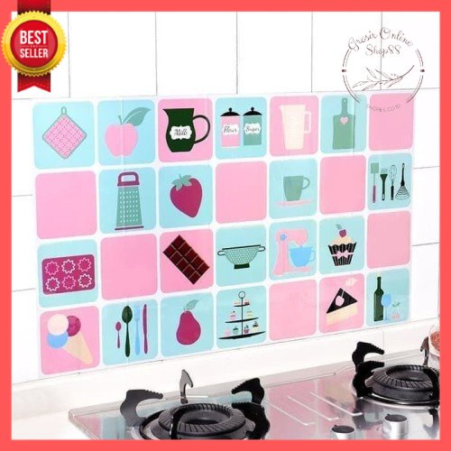 GOS -C413- Stiker Dinding Dapur Anti Minyak - Wall Sticker Kitchen - Stiker Tempel Pelindung Dinding Dapur