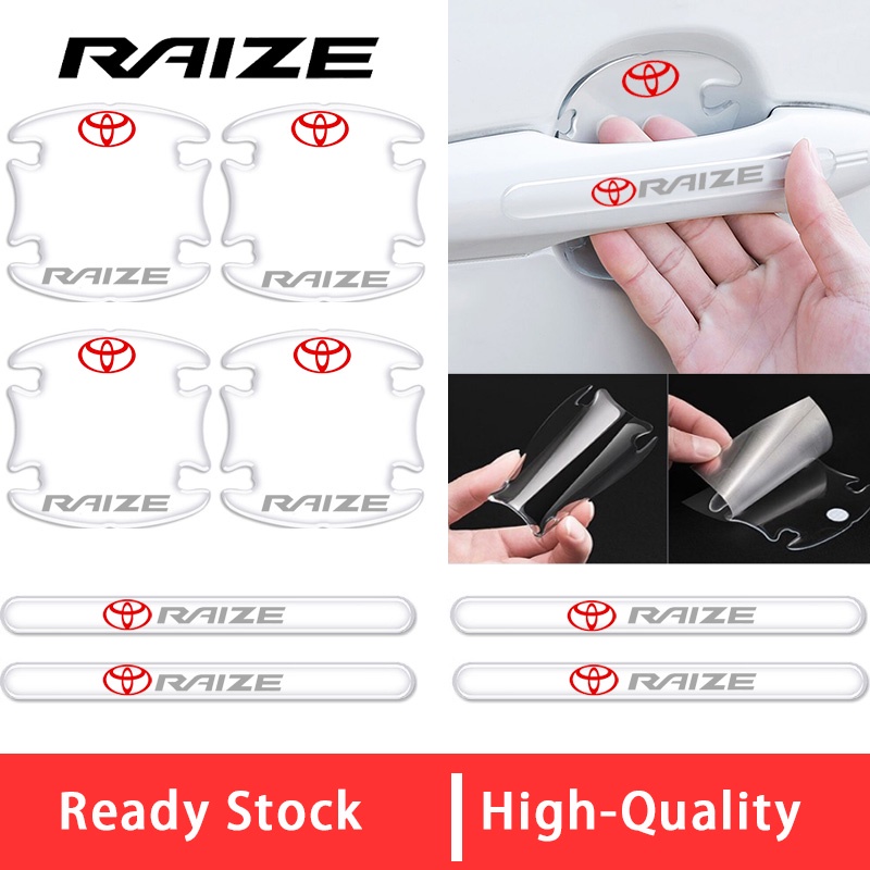 Toyota Raize Door Handle Protection Mobil Inner Door Bowl Transparan anti Gores Stiker GR Sport Pelindung Pintu Aksesoris anti Tabrak