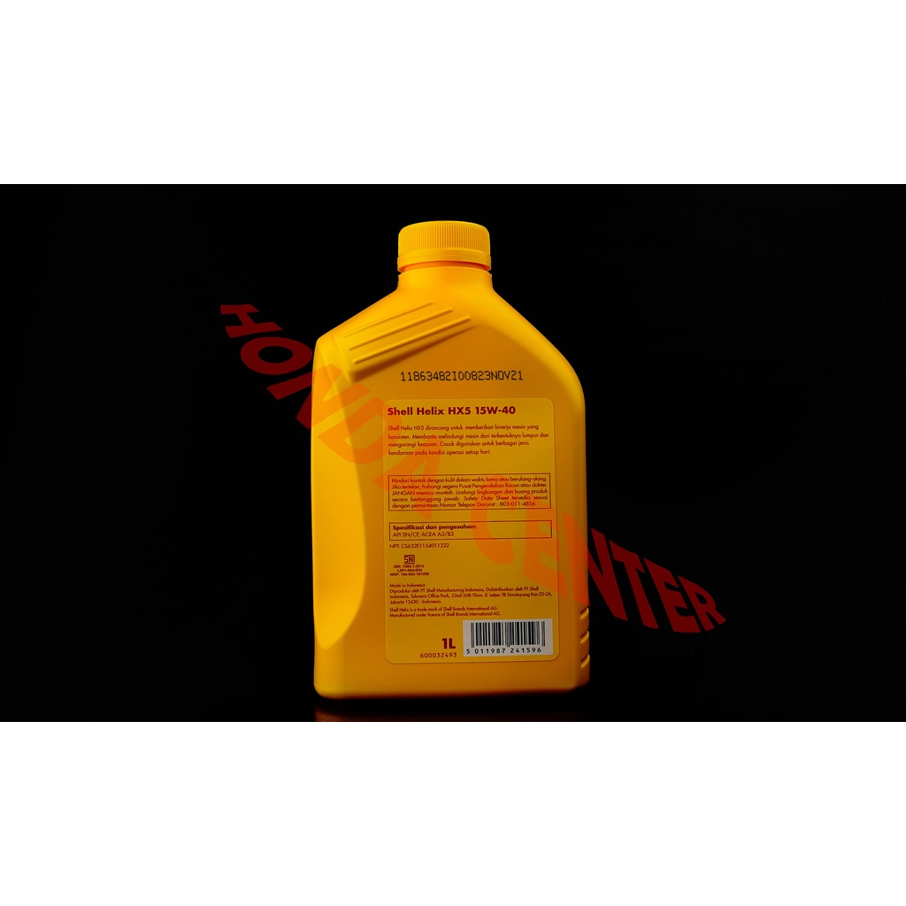 oli shell helix HX5 15W-40 liter di jamin 100% original