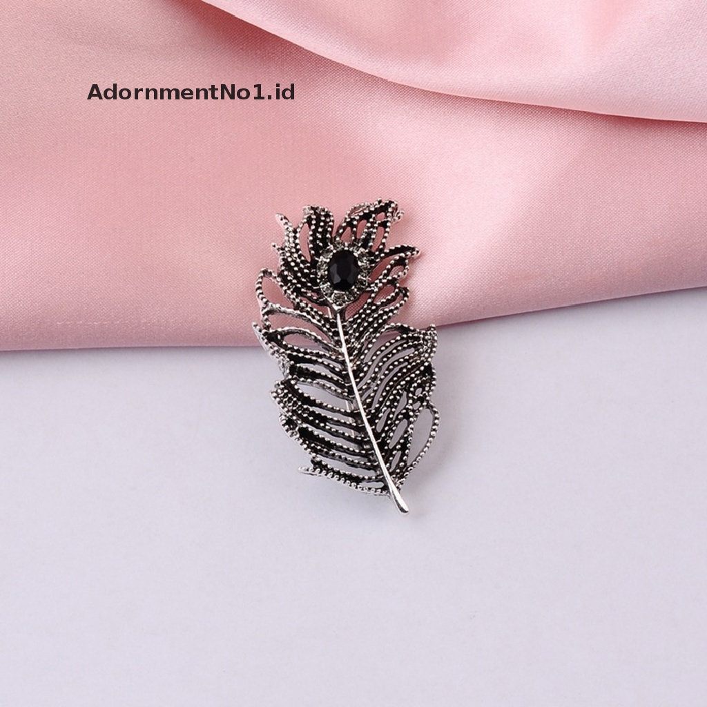 [AdornmentNo1] Trendy Logam Merak Peafowl Bulu Burung Bros Jas Kerah Pin Dan Bros Untuk Wanita Pria Lapel Pin Broches Broach Jewelry [ID]