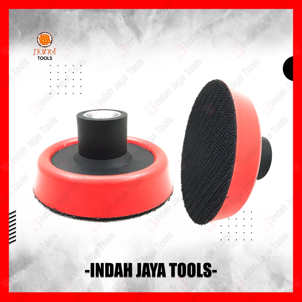 IKURA RWV901 Tatakan Pad Busa Poles 3 Inch M14 Amplas Backing Velcro