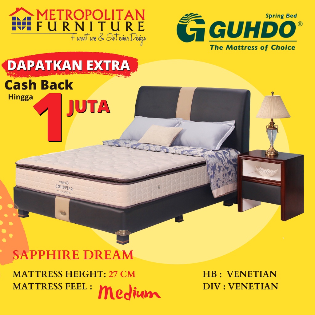 Kasur Springbed Guhdo Sapphire Dream FULL SET Venetian Style