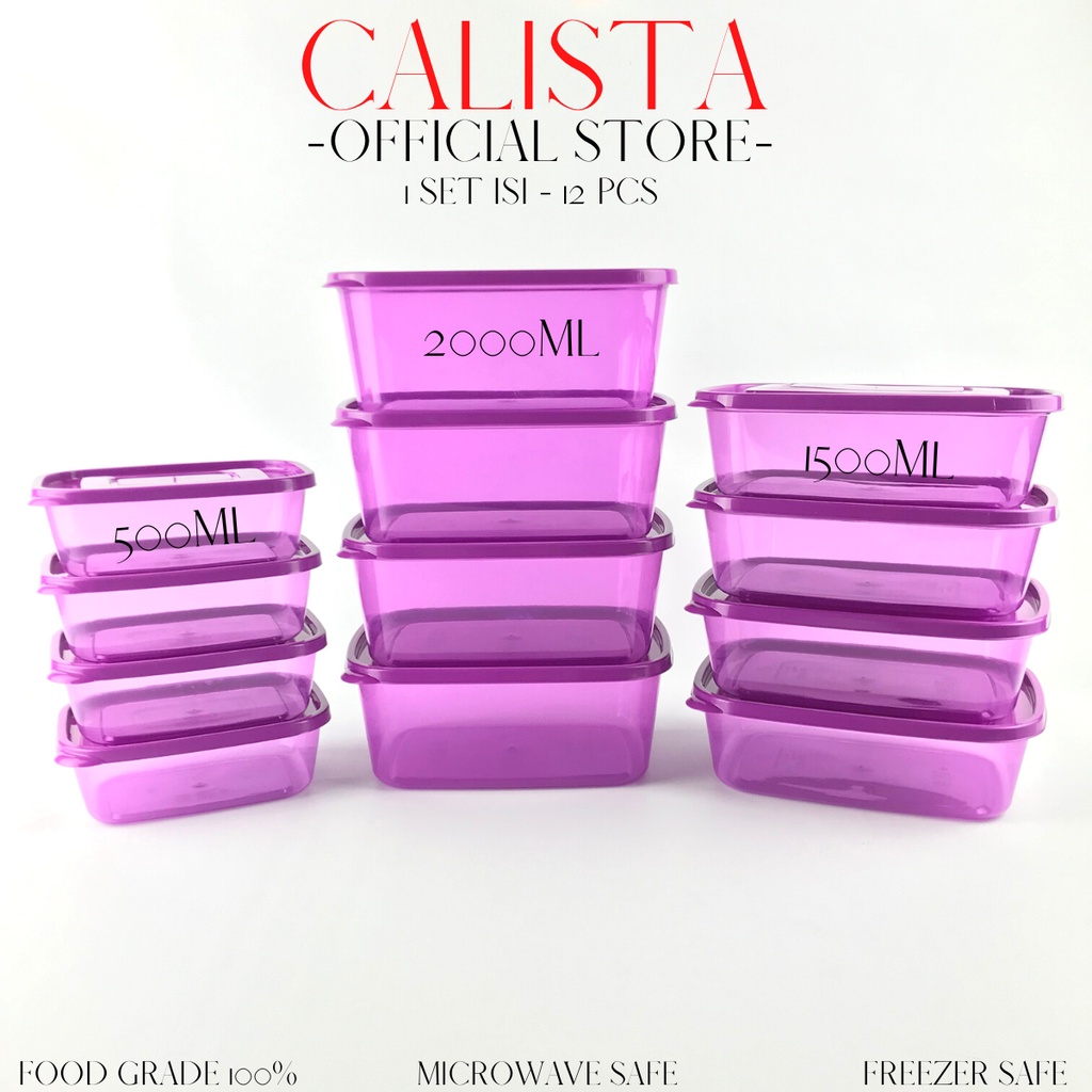 [ CALISTA ] TOPLES SET PLASTIK CALISTA FURANO PREMIUM SET ISI 12PCS FOOD CONTAINER PREP PREPARATION KULKAS SET TEMPAT WADAH PENYIMPANAN MAKANAN BUAH DAPUR SET