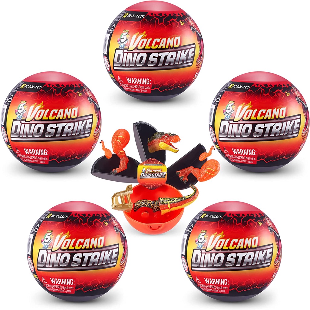 Mainan ZURU 5 Surprise Volcano Dino Strike Series 4 Termurah