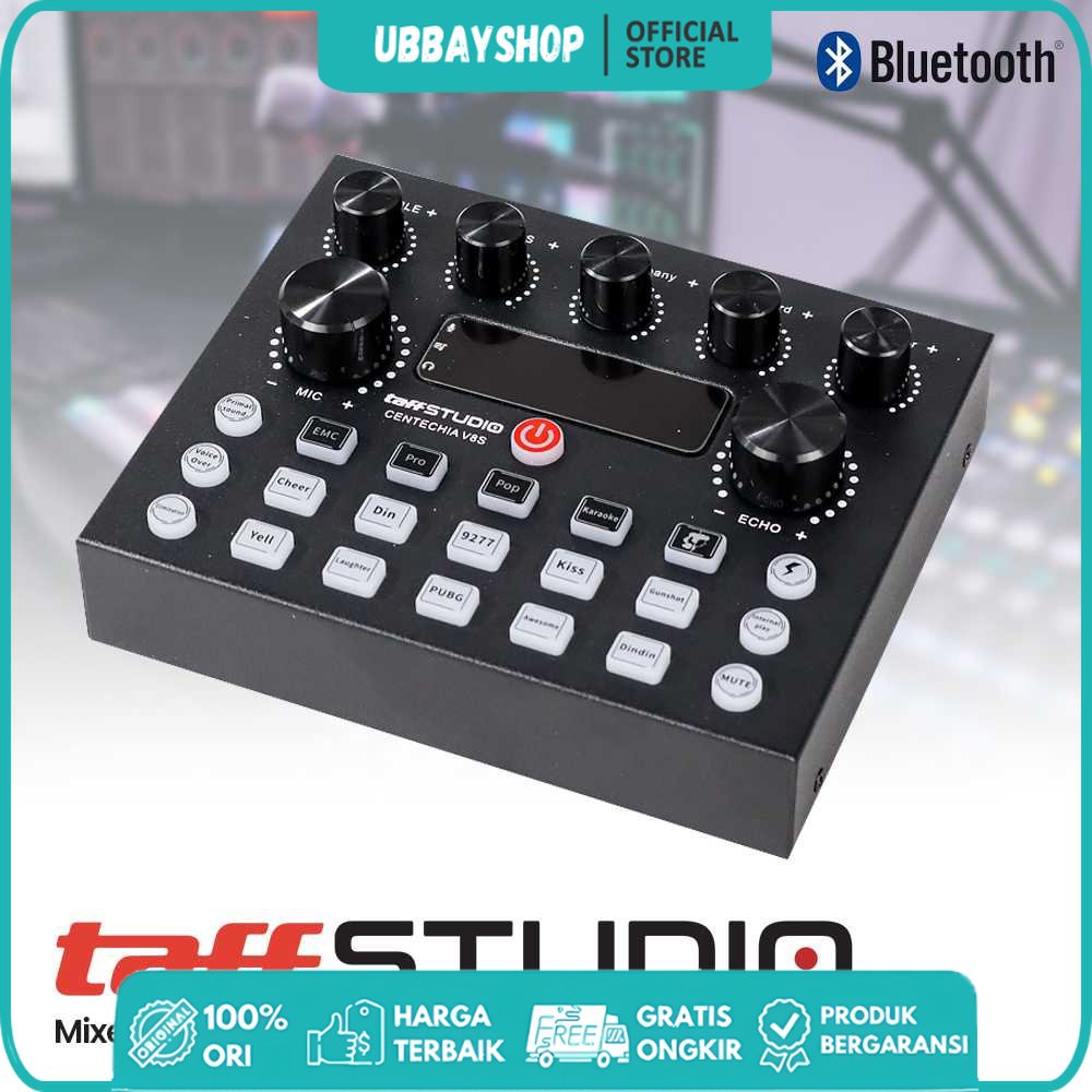 TaffSTUDIO Mixer USB External Sound Card Bluetooth Amplifier - V8S