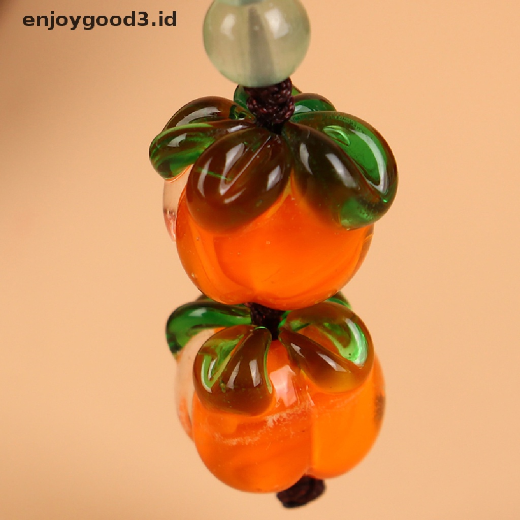 【 Rready Stock 】 For Women Men Glazed Persimmon Jewelry Hanging Ch Nepal Bead Key Chains （ ID ）