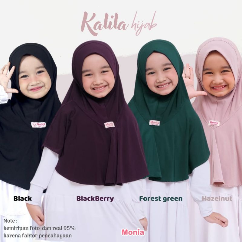 Kalila Hijab by Monia Hijab Kids  Size ML | Hijab Syari Anak